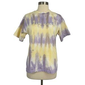 Picture Organic Clothing Size S Absalt Tie Dye T Shirt 100% Cotton Purple Yellow